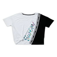 Adalet Kızlar J-Spor Colorblocked Aktif Düğüm Ön T-Shirt, Boyutları XS-XXL