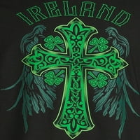 Aziz Patrick Günü erkek Kanatlı Kelt Haçı T-Shirt