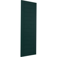 Ekena Millwork 15 W 57 H Gerçek Uyum PVC Yatay Çıta Çerçeveli Modern Stil Sabit Montajlı Panjurlar, Termal Yeşil