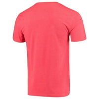 Erkek Heathered Scarlet Ohio State Buckeyes Renk Blok Alan Ev T-Shirt