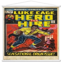Marvel Çizgi Roman-Luke Cage-Kahraman Kiralık Kapak Duvar Posteri Ahşap Manyetik Çerçeve, 22.375 34