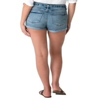 Gümüş Jeans A.Ş. Kadın Emin Şey Yüksek Rise Şort, Bel Boyutları 24-36