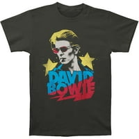 David Bowie erkek Starman Slim Fit tişört XX-Büyük Kömür