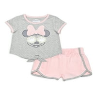 Minnie Mouse Bebek ve Yürümeye Başlayan Kız Kısa Set, Kıyafet Seti, Months-5T
