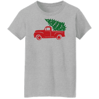 Grafik Amerika Şenlikli Noel Ağacı Kamyon Tatil kadın Grafik T-Shirt