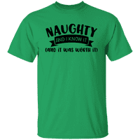 Grafik Amerika Komik Şenlikli Tatil Noel Alıntı Yaramaz ve Biliyorum ve Buna Değdi erkek grafikli tişört