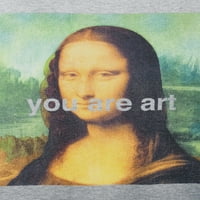 Mona Lisa Sen Sanat erkek ve Büyük erkek grafikli tişört