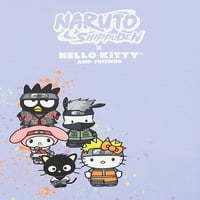 Hello Kitty + Naruto Kızın Erkek Arkadaşı Tee & Biker Kısa Set, 2 Parça, Beden XS-XL