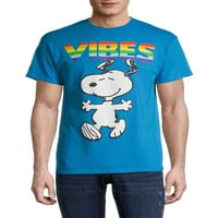 Fıstık Erkek ve Büyük Erkek Snoopy Pride Vibes ve Dünyanızı Renklendirin Grafik Tişörtler, 2'liPaket