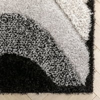 Iyi Dokuma Logan Lowry Soyut Dalgalar Sevişmek 3D Dokulu Siyah Fildişi 5'7' 3 Alan Kilim
