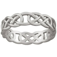 Marisol & Haşhaş Celtic Knot Band Gümüş Kadınlar için, Unisex