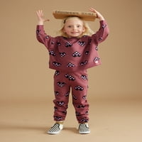 Küçük Yıldız Organik Yürümeye Başlayan ve Çocuk Kızların Mi ve Maç Kıyafet Seti, 6 Parçalı Set, Boyutları 12M-10