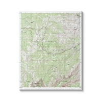 Stupell Industries Yosemite Ulusal Parkı ve Vahşi Doğa Topografik Haritası Coğrafya, 30, Daphne Polselli'nin Tasarımı