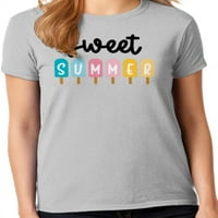 Grafik Amerika Tatlı yaz kadın grafik T-Shirt