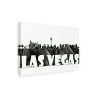 Marlene Watson 'Las Vegas Nevada Skyline BG 2' Tuval Sanatı