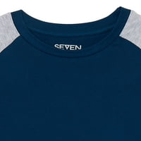 Seven Oaks Boys Colorblocked Uzun Kollu Jarse Bluz, 3'lü Paket, 4-16 Beden