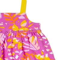 Wonder Nation Bebek ve Yürümeye Başlayan Kız Tulum ve Tank Elbise, 4'lü Paket, Months-5T